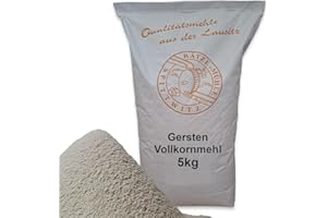 ‎ZANASTA Gerstenvollkornmehl 5kg frisch aus der Rätze-Mühle in bester Qualität 100% regional und naturbelassen