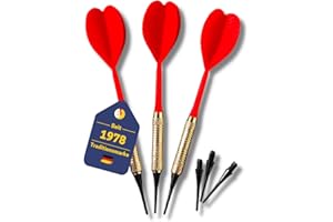 ‎B BEST SPORTING Best Sporting Safety-Dartpfeile I Dartpfeile mit Kunststoffspitze & 7g Leitwerk I verchromter Messingbody I Softdart-Set mit 3 Pfeilen I E-Dart Pfeile I inkl. Ersatzspitzen