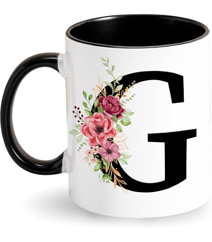 Tazza Personalizzata Con Iniziale E Nome: Regalo Unico In Ceramica 330 Ml, Lavabile In Microonde - 4