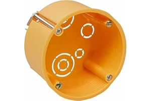 PERFECT EQUIPMENT FOR YOUR HOME Hohlwanddose - Gerätedose Schalterdose - Dosentiefe 45 mm - Ø 68 x 45 mm - inkl. Geräteschrauben - Orange - 1 Stück