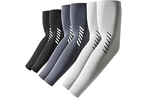 ROCK TAKIN UV Sonnenschutz Arm Sleeve Gaming für Herren Damen, UPF 50+ Kühlung Armstulpen Sommer Kompression Tattoo Armlinge Unisex Armwärmer für Radsport Basketball Golf Baseball Fußball – 3 Paar