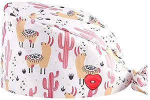 AIchenYW OP Haube Stoff OP Hauben mit Knopf und Baumwolle Schweißband Unisex Doktor Kappe Op-Haube aus Stoff Langhaar verstellbar Baumwolle Hut für Schönheit Arbeiterin Körperpflege Bedarf