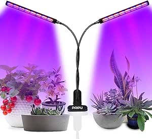 SKEY Pflanzenlampe, 48 LED Pflanzenlicht mit Loop-Automatik-Timer, Automatische EIN- / Ausschalten, 5 Arten von Helligkeit, 24W Wachsen licht led Pflanzenleuchte Wachstumslampe &Uuml;berwinterung