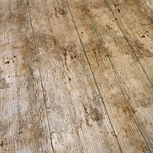 QPC Direct Wooden Plank Rustic Wood Effect Print PVC Oilcloth Table Cover Vinyl Tablecloth 3 Metres