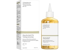 Glycolic acid toner, 7% Toning Solution Glycolic Acid Exfoliating Tonic Pore Refining, Skin Texture Improvement 240ml (8.44 fl.oz)