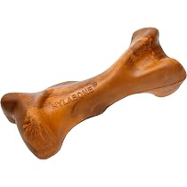 Nylabone Strong Tough Durable Rubber Dog Chew Toy Bone, Beef and ...