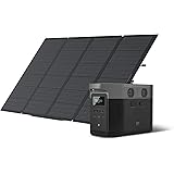 ECOFLOW Generatore solare Delta Max 2016Wh con 400W pannello solare, 4 uscite AC da 2400W (4600W di picco), centrale elettric