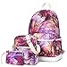Produktbild Schulrucksack Set+Schultertasche +Geldbeutel/Casual Polyester Rucksack Maedchen Freizeitrucksack Daypacks Backpack