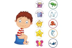 EYVRPAU 10 unidades pegatinas de entrenamiento para el inodoro, cambio de color, reutilizables, papel de entrenamiento, tabla de recompensas, tabla de asiento, orinal