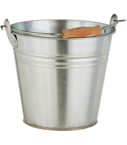 Macosa He8806 Pot De Fleurs Décoratif En Métal Zinc, Noir, 18,5 Cm