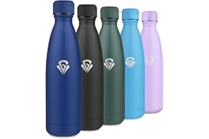 KOLLYKOLLA Borraccia Termica 750ml, Bottiglia Acqua in Acciaio Inox, Senza BPA, Riutilizzabile, Doppia Parete Isolata, Antigoccia, Bottiglia per Scuola, Ufficio, Viaggi, Bambini, Palestra, Sport, Campeggio