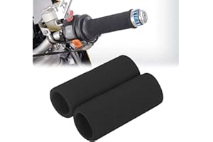 DOUKESH 2PCS Motorcycle Handlebar Grips Motorcycle Grip Cover Foam Handlebar Grips Motorbike Comfort Grips Anti Vibration Anti-Slip Applicable Sleeve Inside Diameter 3.17-3.68CM