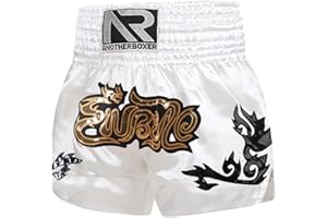 Freebily Pantalones Cortos De Muay Thai para Niños Pantalones Cortos De Boxeo Metálicos Pantalones para Kickboxing MMA Artes Marciales