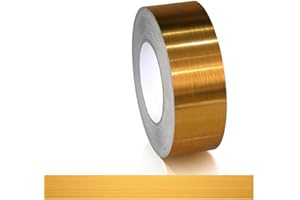 ACESOME ㅤ ACESOME Bande décorative, 2 cm x 50 m, autocollante, en PVC, décorative, pour plafonds, murs, portes (doré)