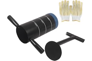 Bärbar golfhålsklippare – 30,5 x 25,5 x 10,7 cm stål-golfkopp-fräs | avtagbart handtag för hålborr | för gräsmatta, putting green i trädgården, utomhus golftsträningsutrustning