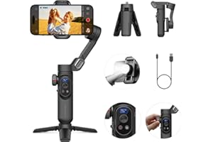 AOCHUAN Gimbal-Stabilisator für Smartphone, Gimbal mit kabelloser Aufladung, iPhone Gimbal für iPhone 16 Pro Max/Android, Faltbarer 3-Achsen-Handheld-Gimbal für Videoaufnahmen-Smart X Pro