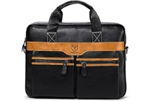 I0I&I0I Captain Ox Leather Briefcase Men's Genuine Leather Business Large-Capacity Document Bag First Layer Cowhide Laptop Bag