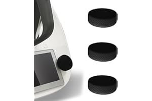 UTEFIF 3 Piece custodie in silicone per interruttori compatibili con Thermomix TM6, antipolvere, accessori per robot da cucina Vorwerk TM6, protezione e decorazione (nero)