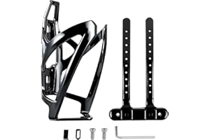 CDDCWZ Portaborraccia per bicicletta, leggero e resistente, con cinghie per tubi con diametro fino a 22-55 mm per MTB, bici da strada e mountain bike (nero)