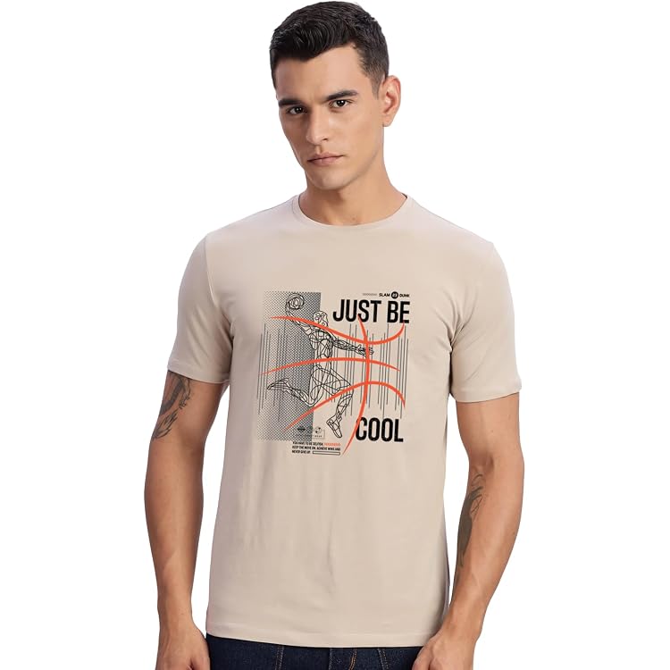 ADRO Men's 100% Cotton Regular Fit T-Shirt - Basic Casual Tee - View #13