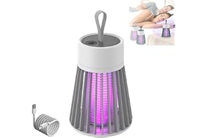 HAILMKONT Zapfie Mückenlampe, Mozzguard, Zapfie Moskito Lampe, Mückenlampe, 2024 Neue Grau Zapfie Mückenlampe, wasserdichte Outdoor-Moskitolampe, Tragbare USB-Verbindung oder USB-Aufladung (B)