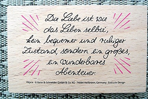 Poesiestempel HEYDA 6x9cm Embossing Motivstempel : (Die Liebe ist wie)