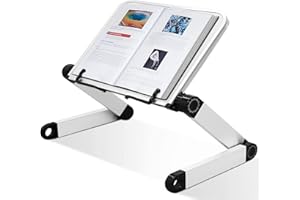 SYITCUN Lectura ergonómica para libros extragrande, plegable, portátil, ajuste de 360 °