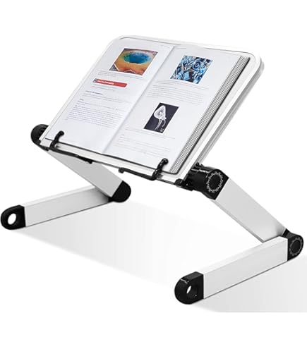 MICHIHOMIE Buchständer Aus Holz - Verstellbar Für Bücher & Tablets