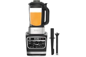Ninja Foodi Blender Chauffant, 1000W, Capacité 1,7L, 10 Programmes Automatiques, Soupe, Velouté, Compote, Confiture, Smoothie, Brosse et Programme de Nettoyage, Noir HB150EU
