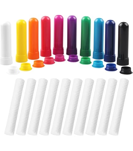 Kit Ricambio Stoppini Per Inalatori Nasali Kare & Kind | 50 Stoppini Cotone, 78 Adesivi, 2 Contagocce - Per Oli Essenziali - Foto 7