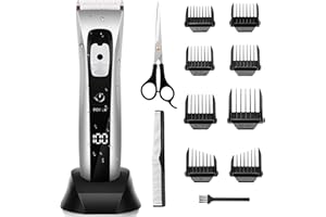 ELEHOT-STORE Profi Kabellos Haarschneidemaschine Set, Haarschneider Bartschneider für Herren, Haarschneidemaschine Wasserdicht mit LCD-Display, 150 Min Laufzeit, 8 Aufsätzen