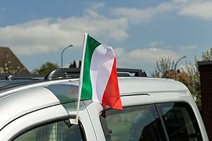FLAGGENFRITZE Digni - Bandierina dell'Italia per auto, dimensioni: 30 x 40 cm