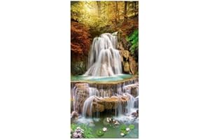 DCIDBEI DIY 5D Diamant Peinture Kits Full Drill Complets pour Adultes Cascade Point De Croix Fournitures Cristal Peinture par Numéros Diamante Ornements Parfait pour La Détente et La Décoration Murale 45x85CM