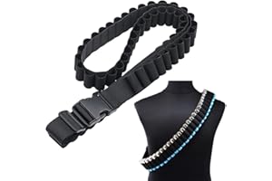 Yerleomit Patronengürtel Munitionsgürtel Shot Gürtel Klopfer Gürtel mit 27 Loch Nylon Klopfergürtel Verstellbar 130CM Lange für Sportarten im Freien