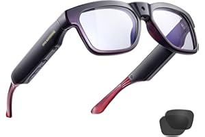 OHO SUNSHINE OhO Smart Glasses,128G Camera & Bluetooth Sunglasses with Open Ear Speaker Headset Headphone, Indoor&Outdoor Sports,Polarized UV Protection,For Men Women