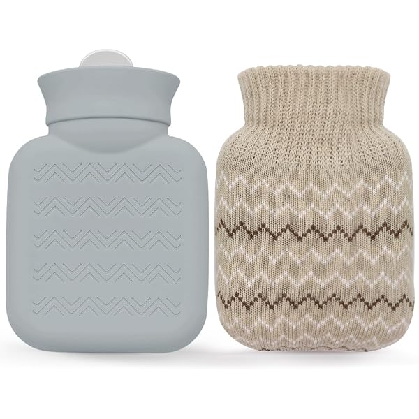 Mini Bouillotte Hugo Frosch Avec Housse Tricot Violet - Capacité 0,2 L, Made In Germany