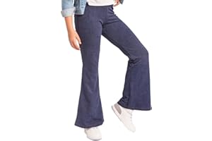 NYS Leggings Schlaghose für Mädchen Baumwolle Schlaghose mit ausgestelltem Bein, atmungsaktiv, alltäglich, sehr weich Tangente