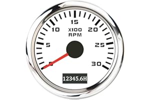 ELING Tachymètre 52 mm 0-3000 tr/min avec rétroéclairage 7 couleurs 12 V 24 V pour tracteurs yachts