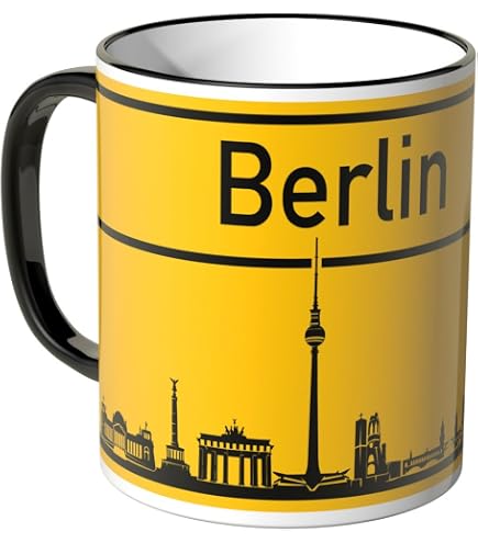 WANDKINGS Keramiktasse „Guten Morgen Mainz!“ Mit Skyline – Personalisierbar, 0,3 L, Spülmaschinenfest | Lustig & Regional