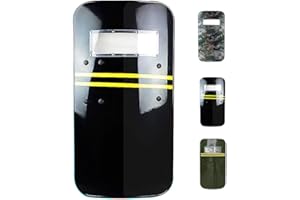 SHIJIU SHIMENG riot shield forearm protector， real size，Security SWAT police security guard equipment, body, head, chest and arm protection. With window. clear . Real . Large. 90x50cm.