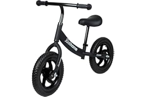STREAM 12" Balance Bike Carbon Steel Frame No Pedal Walking Balance Bike Training Bicycle for Kids and Toddlers 2- to 6 Years Old