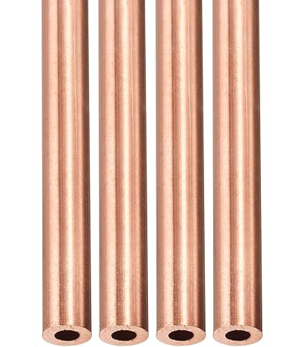 Lot De 8 Tubes En Cuivre 3mm X 0.2mm X 300mm - Parfait Pour Bricolage, Décoration Et Projets DIY
