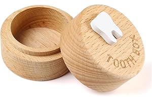 Fenglin-joy Boîte de Fée des Dents,Boîte à Dents de Lait en Bois Boîte à dents souvenir 3D Bois Souvenir de Boîte,BoîTe à Dents pour enfants garçons et filles