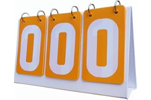 harayaa Tableau de Bord Flip Tableau de Bord Multi Sports Table 3 Chiffres Score Compteur de Score pour Le Volley-Ball Football