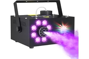 Hakuta Máquina de Humo con 13 Colores, 500W 2000CFM Máquina de Niebla para Fiestas con 2 Mandos a Distancia - Para Bodas, Halloween y Escenarios