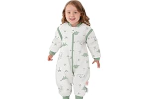 LAT LEE AND TOWN LAT Saco de Dormir para Bebé con Pies Mangas Extraíbles, 2.5 TOG Algodón Saco de Dormir de Invierno para Bebé Pijiama de Verano para Bebé