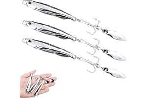 ZPSCXQ 3 Pcs Sea Fishing Lures, Zinc Alloy Lures for Bass, Mackerel, Cod, Saltwater and Freshwater Fishing Tackle- Silver 10cm 30 Garm