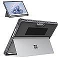 MoKo Case Compatible with Microsoft Surface Pro 10/Surface Pro 9 13-Inch 2022, All-in-One Protective Rugged Cover with Hand Strap&Compatible with Type Cover Keyboard Fit Surface Pro 10/9, Dark Gray