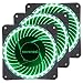 Produktbild novonest Gehäuselüfter 120-LED Quiet Edition 120mm High Airflow GRÜN LED Lüfter,33LED,3 Stueck pro Packung