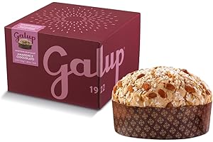 Galup Panettone artisanal aux cerises noires et chocolat extra noir, Gâteau de Noël levé naturellement, panettone garni de glaçage aux noisettes, amandes et sucre cristallisé - 750 g